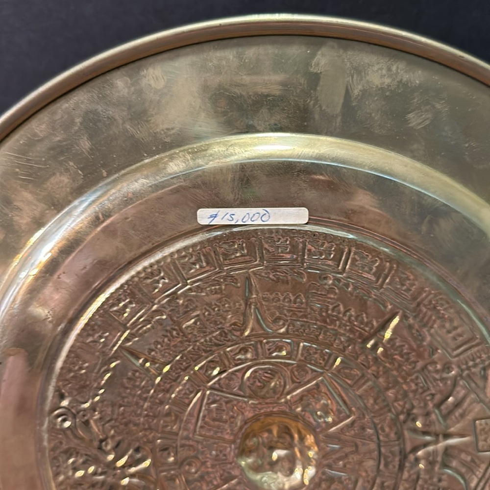 Vintage Brass Aztec Mexican Calendar - Picture 4 of 5